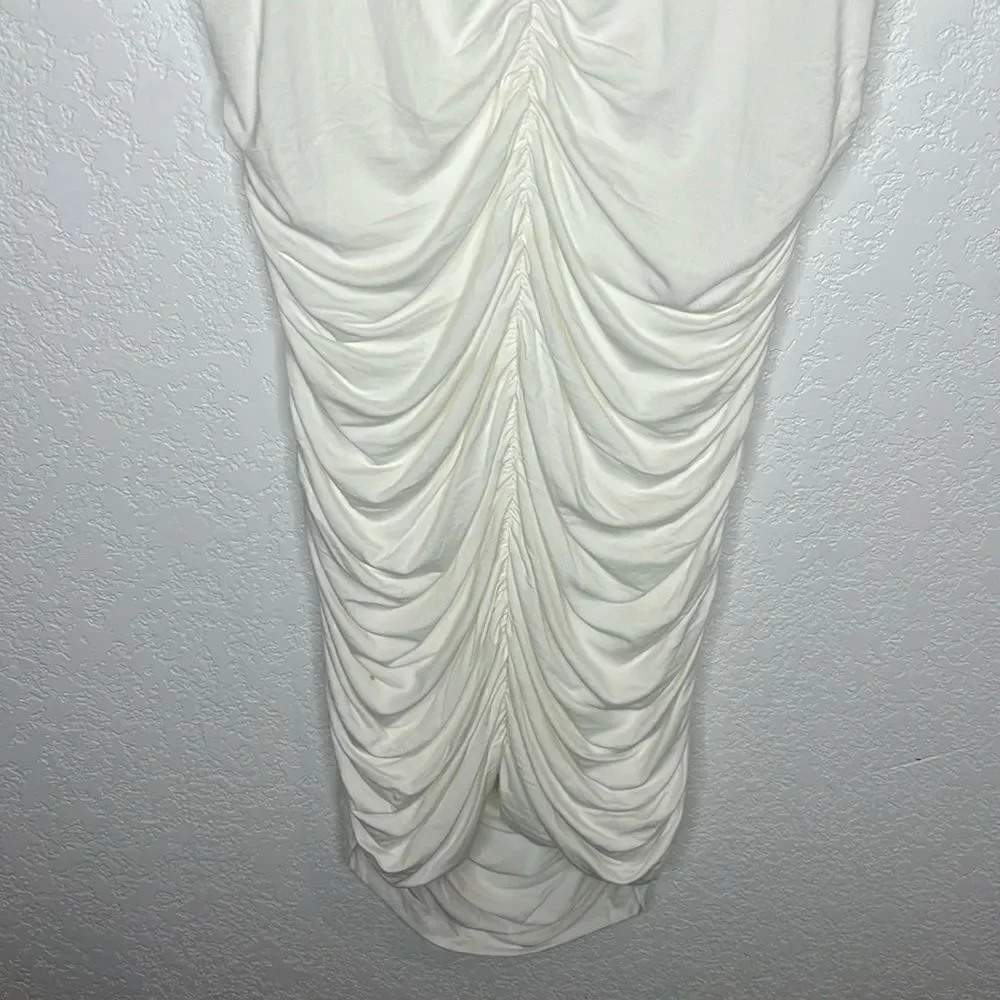 NWT Jonathan SIMKHAI Standard Jaslene Mini T Shirt Dress in White XL Revolve